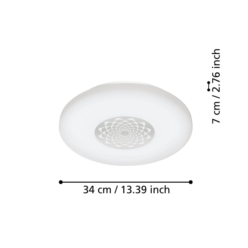 Eglo 900008 - Zatemnljivo LED stropno svetilo CAPASSO LED/15,6W/230V 2700-6500K