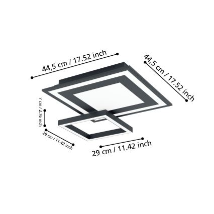 Eglo - LED RGBW Zatemnitvena stropna svetilka LED/21,6W/230V ZigBee