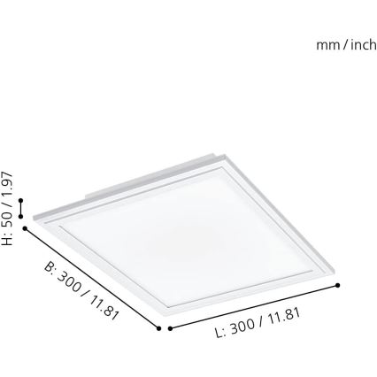 Eglo - LED Zatemnitvena stropna svetilka LED/15,3W/230V bela ZigBee