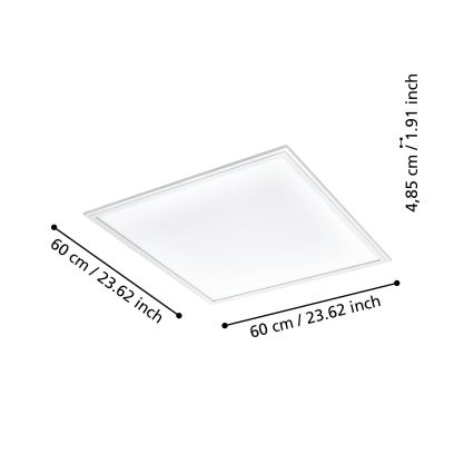 Eglo - LED Zatemnitvena stropna svetilka LED/33W/230V bela ZigBee