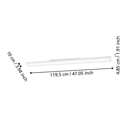 Eglo - LED Zatemnitvena stropna svetilka LED/33,5W/230V 2700-6500K bela ZigBee