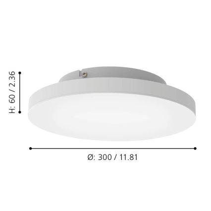 Eglo - LED RGBW Zatemnitvena stropna svetilka LED/15,7W/230V ZigBee