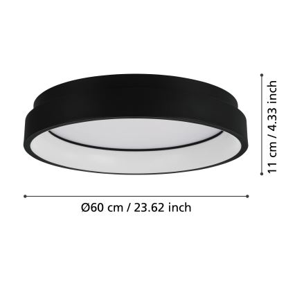 Eglo - LED RGBW Zatemnitvena stropna svetilka LED/26W/230V ZigBee