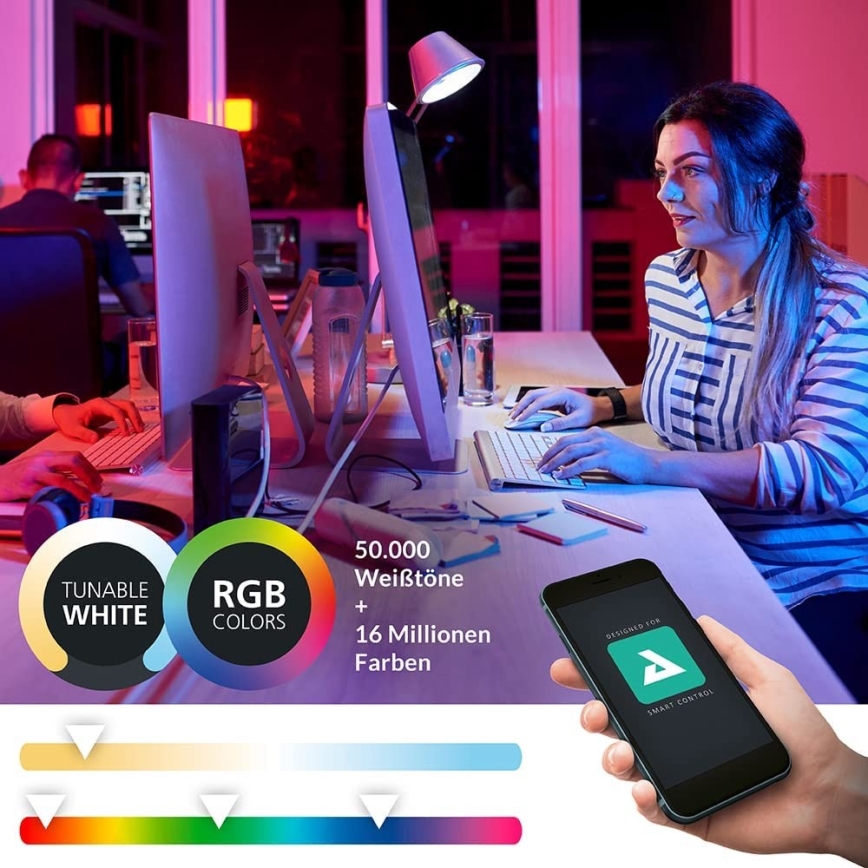 Eglo - LED RGBW Zatemnitvena stenska svetilka LED/16W/230V ZigBee