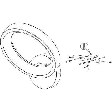 Eglo - LED RGBW Zatemnitvena stenska svetilka LED/16W/230V ZigBee