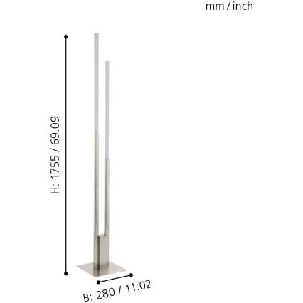 Eglo - LED RGBW Zatemnitvena talna svetilka LED/32W/230V ZigBee