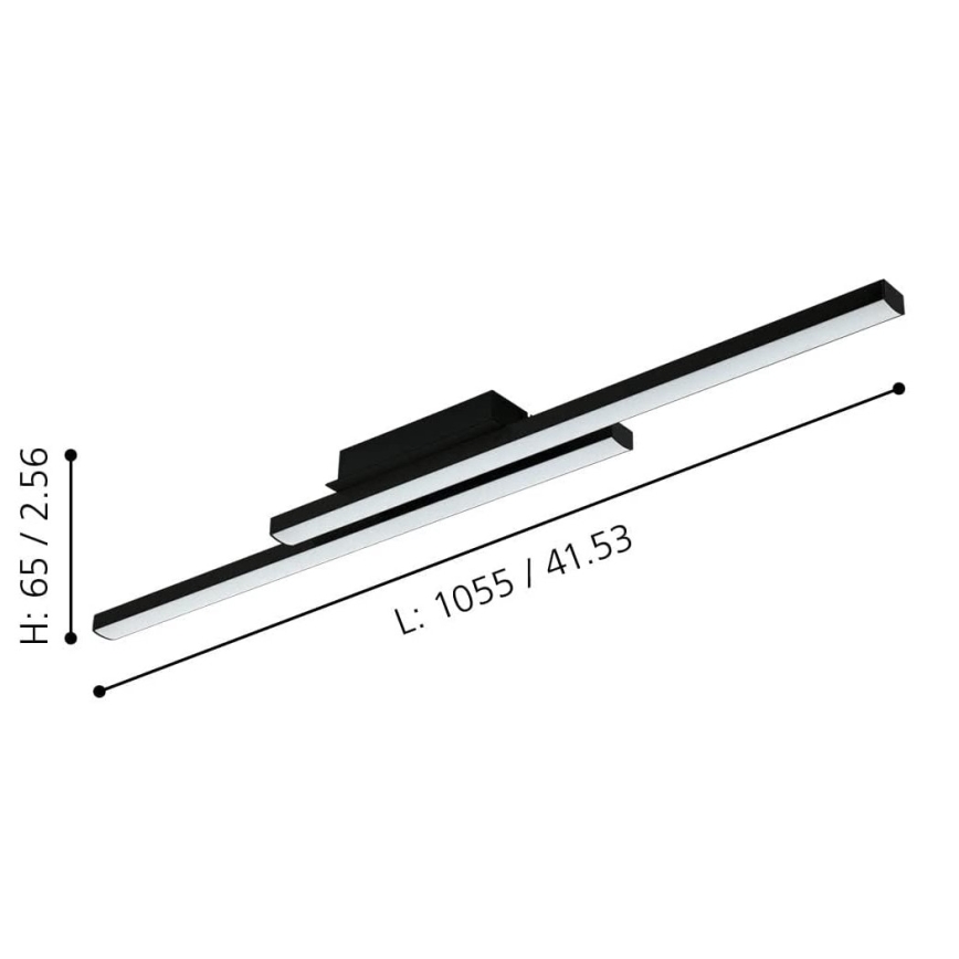 Eglo - LED RGBW Zatemnitvena stropna svetilka LED/32W/230V črna ZigBee
