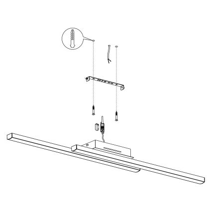 Eglo - LED RGBW Zatemnitvena stropna svetilka LED/32W/230V črna ZigBee