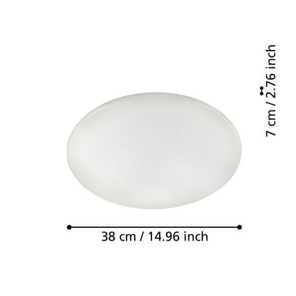 Eglo - LED Zatemnitvena stropna svetilka LED/19,2W/230V ZigBee