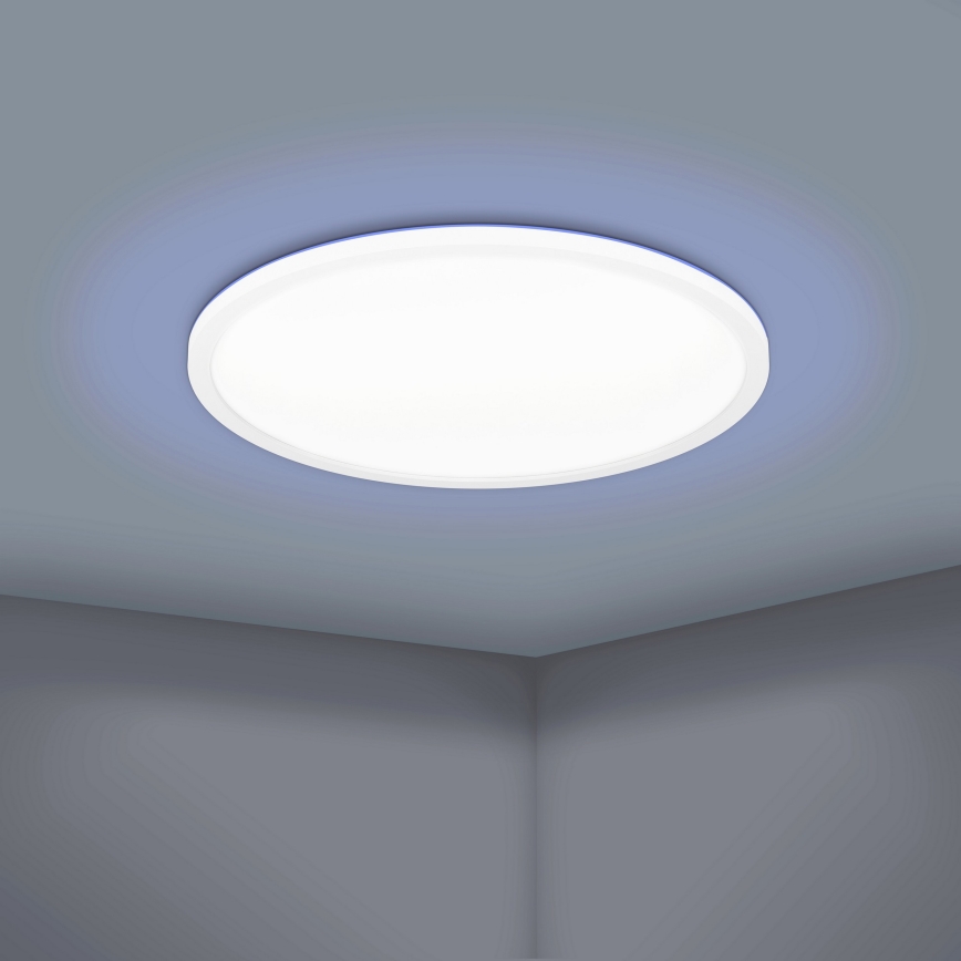 Eglo 900086 - LED RGBW Zatemnitvena stropna svetilka ROVITO-Z LED/14,6W/230V 2700-6500K pr. 29,5 cm bela