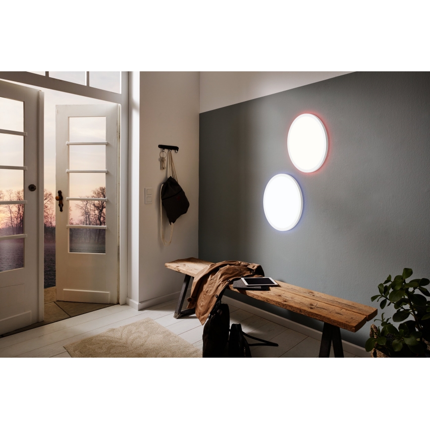 Eglo 900086 - LED RGBW Zatemnitvena stropna svetilka ROVITO-Z LED/14,6W/230V 2700-6500K pr. 29,5 cm bela