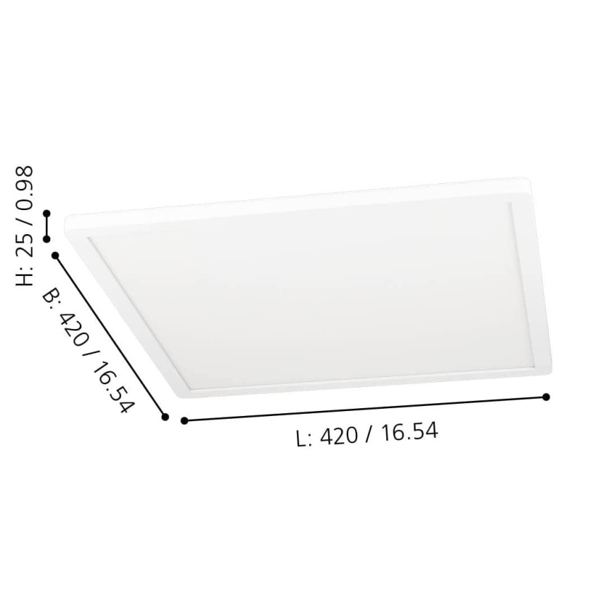 Eglo - LED RGBW Zatemnitvena stropna svetilka LED/16,5W/230V 2700-6500K bela ZigBee