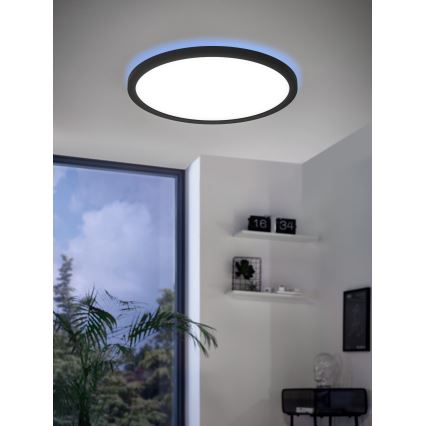 Eglo - LED RGBW Zatemnitvena stropna svetilka LED/14,6W/230V črna ZigBee