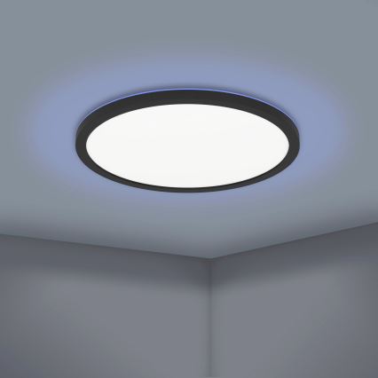 Eglo - LED RGBW Zatemnitvena stropna svetilka LED/14,6W/230V črna ZigBee