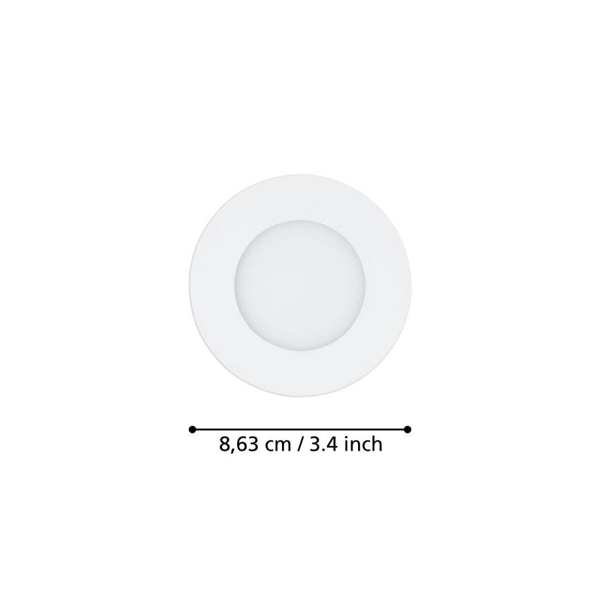 Eglo - SET 3xLED Zatemnitvena vgradna svetilka FUEVA-Z  LED/2,8W/230V IP44