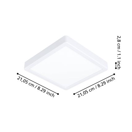 Eglo - LED Zatemnitvena kopalniška stropna svetilka LED/16,5W/230V 2700-6500K IP44 ZigBee