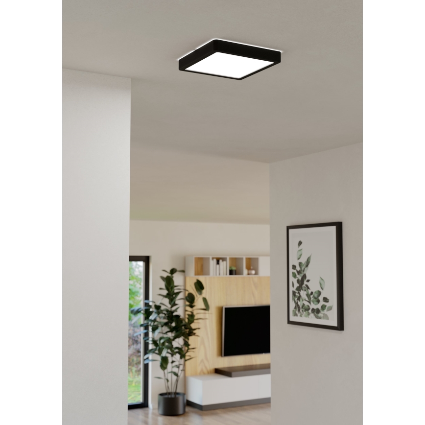 Eglo - Kopalniška stropna svetilka z možnostjo zatemnitve, LED 16,5 W, 230 V, IP44, ZigBee, 21 x 21 cm