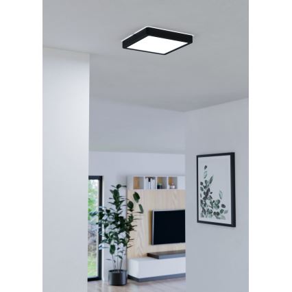 Eglo - Kopalniška stropna svetilka z možnostjo zatemnitve, LED 16,5 W, 230 V, IP44, ZigBee, 21 x 21 cm