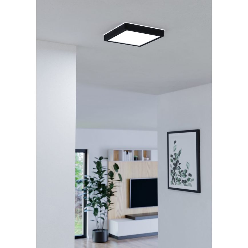 Eglo - Kopalniška stropna svetilka z možnostjo zatemnitve, LED 16,5 W, 230 V, IP44, ZigBee, 21 x 21 cm