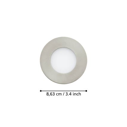 Eglo - Komplet 3x LED zatemljivih kopalniških svetilk FUEVA-Z 2,8W/230V IP44 premer 8,5 cm