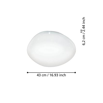 Eglo - LED RGBW stropna svetilka z možnostjo zatemnitve LED/21,6W/230V premer 43 cm