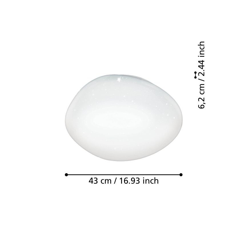 Eglo - LED RGBW stropna svetilka z možnostjo zatemnitve LED/21,6W/230V premer 43 cm