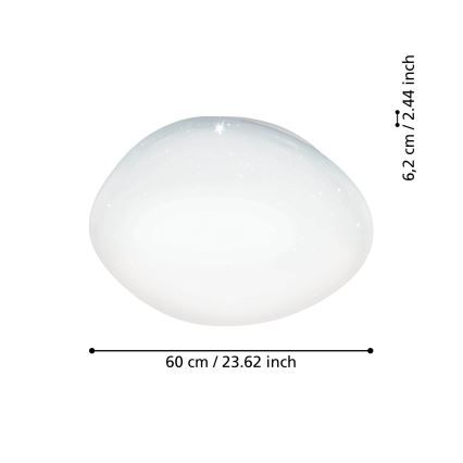 Eglo - LED RGBW zatemnljivo stropno svetilo LED/33W/230V Ø 60 cm