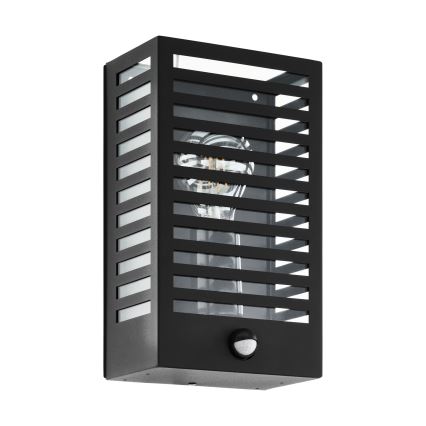 Eglo - Zunanja stenska svetilka s senzorjem 1xE27/60W/230V IP44