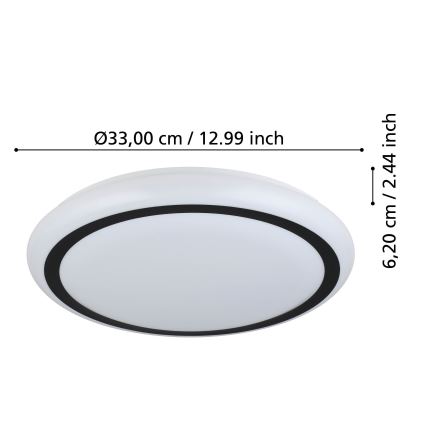 Eglo - LED Stropna svetilka LED/14,6W/230V