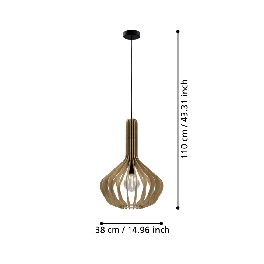 Eglo - Lestenec na vrvici 1xE27/40W/230V pr. 38 cm bež