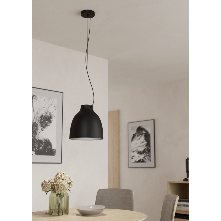 Eglo - Lestenec na vrvici 1xE27/40W/230V črna