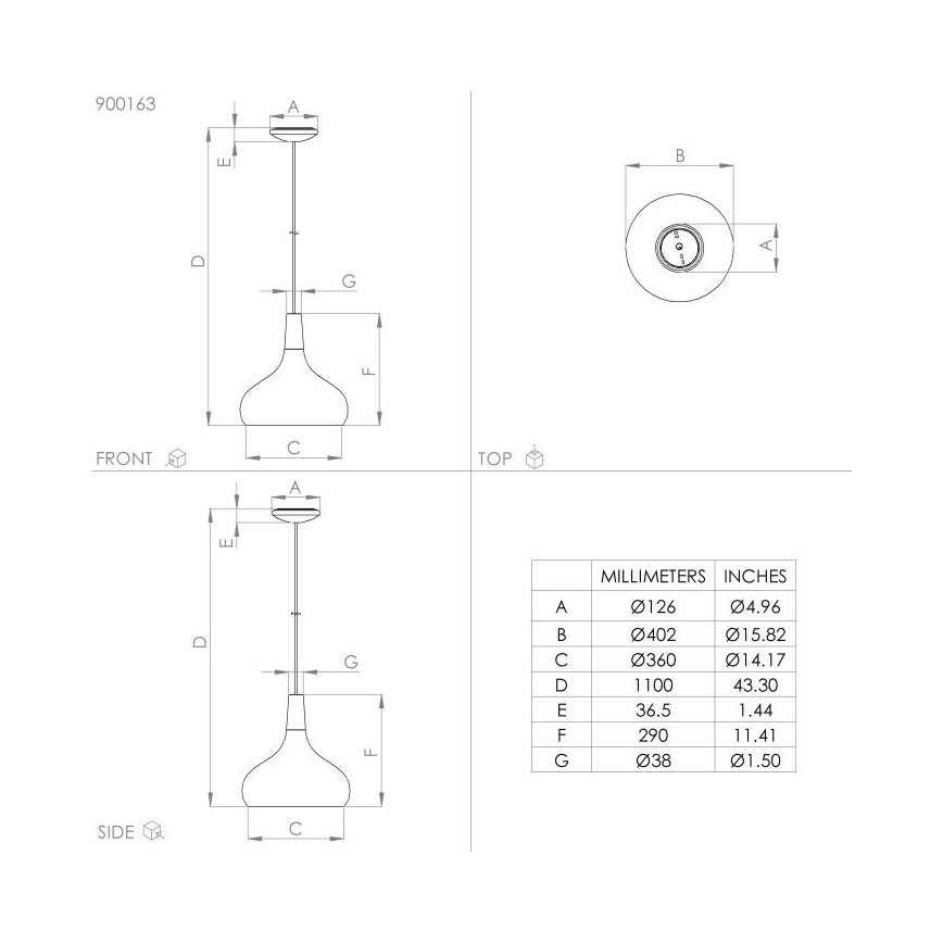 Eglo  - Lestenec na vrvici 1xE27/40W/230V pr. 40 cm