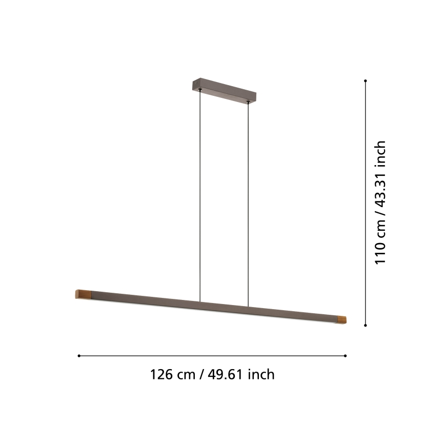 Eglo - LED Zatemnitveni lestenec na vrvici LED/22W/230V 3000K