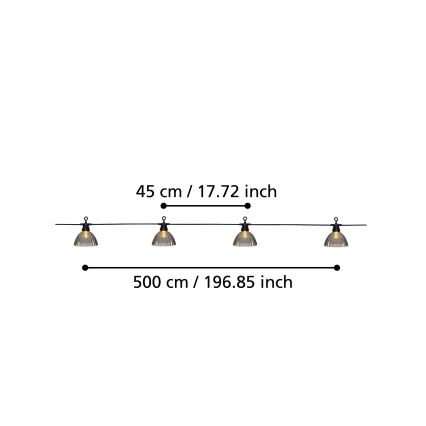 Eglo - LED Zunanja okrasna veriga 12xLED/0,066W/3,2V IP44