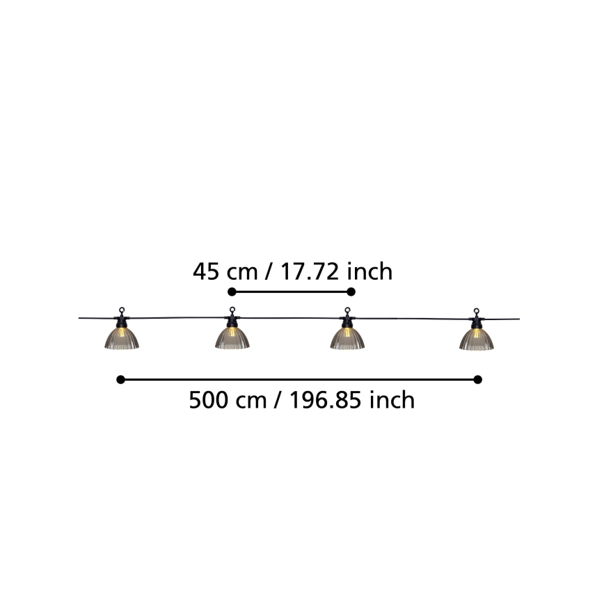 Eglo - LED Zunanja okrasna veriga 12xLED/0,066W/3,2V IP44
