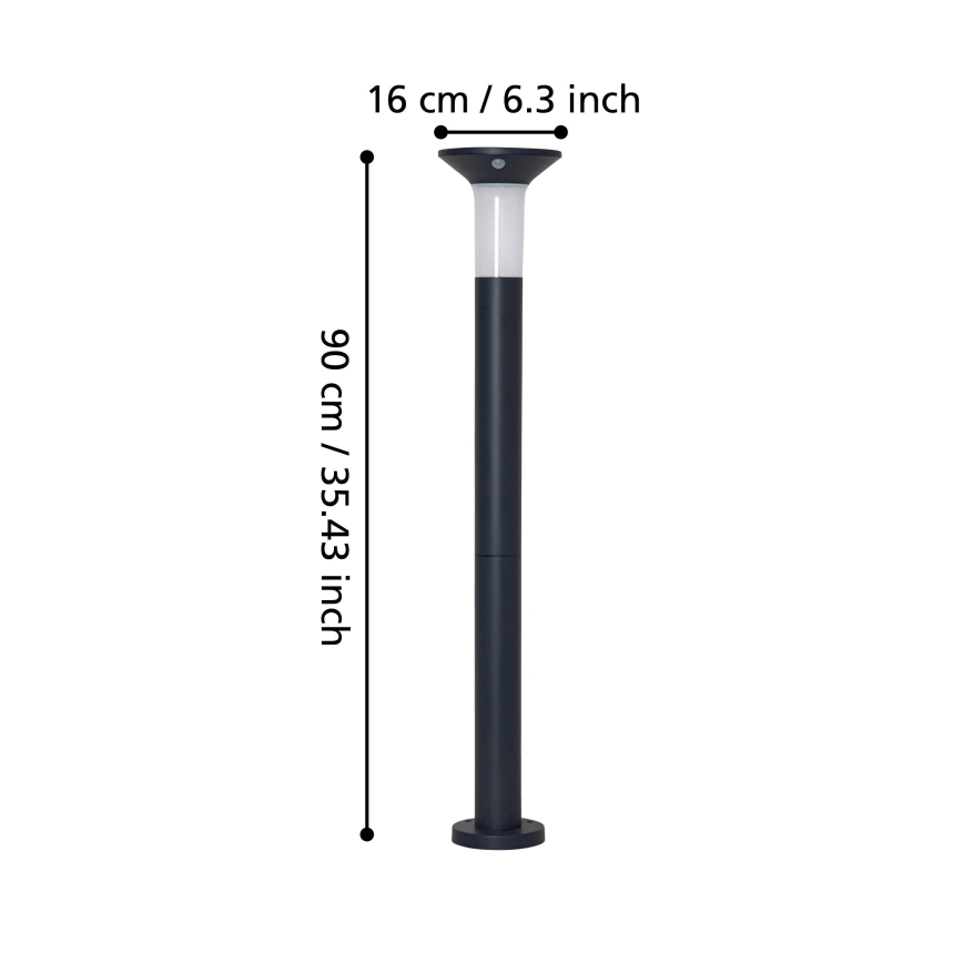 Eglo - LED Zunanja solarna svetilka s senzorjem 6xLED/0,03W/3,7V 1500 mAh IP44