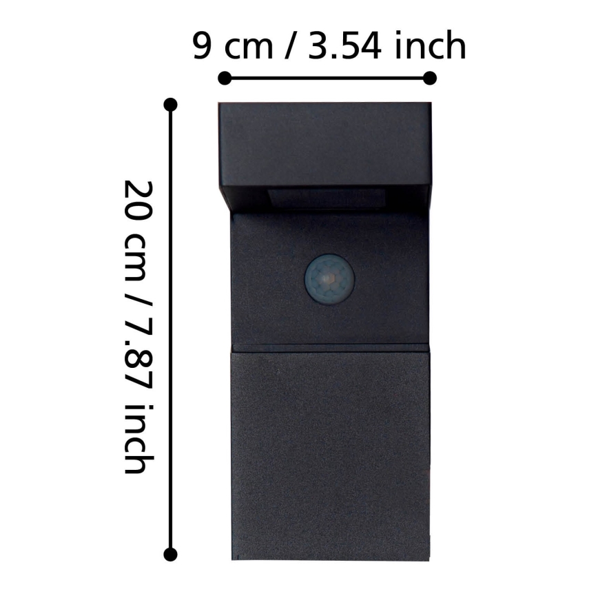 Eglo - LED Zunanja solarna svetilka s senzorjem 18xLED/0,2W/3,7V 2200 mAh IP44