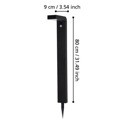 Eglo - LED Zunanja solarna svetilka s senzorjem 18xLED/0,2W/3,7V 2200 mAh IP44