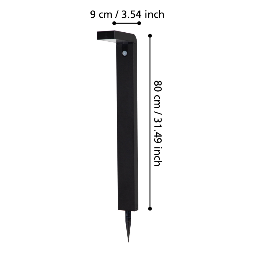 Eglo - LED Zunanja solarna svetilka s senzorjem 18xLED/0,2W/3,7V 2200 mAh IP44