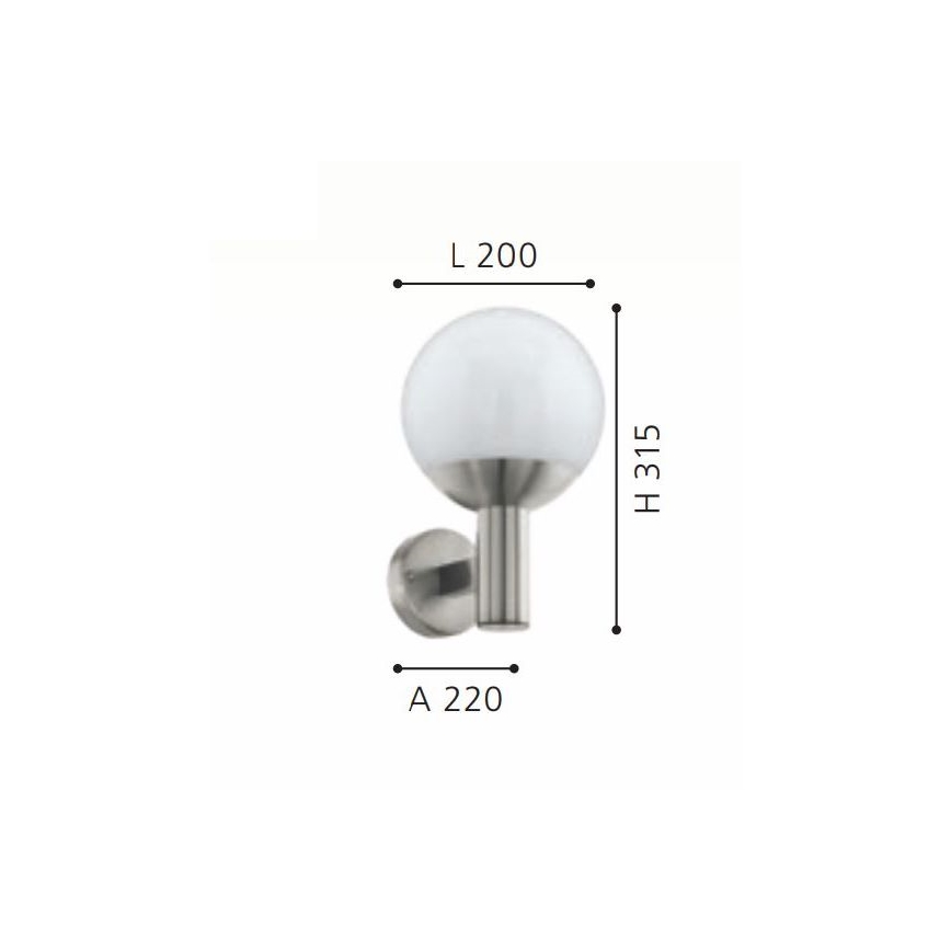 Eglo - LED RGB Zatemnitvena zunanja stenska svetilka E27/9W/230V 2700-6500K IP44
