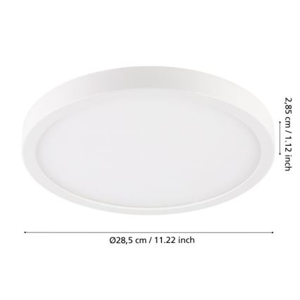 Eglo - LED Kopalniška stropna svetilka LED/20,5W/230V IP44 bela