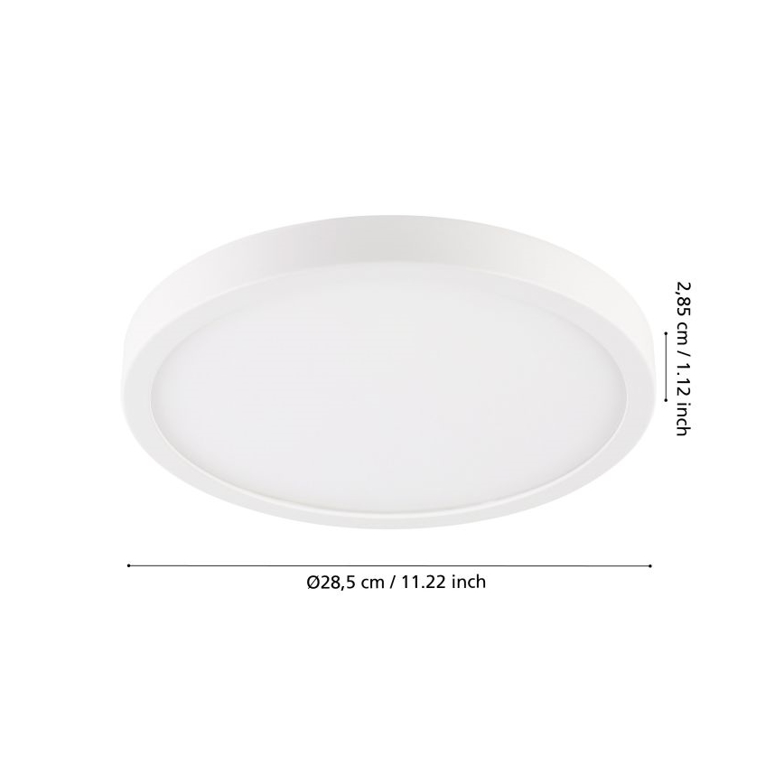 Eglo - LED Kopalniška stropna svetilka LED/20,5W/230V IP44 bela