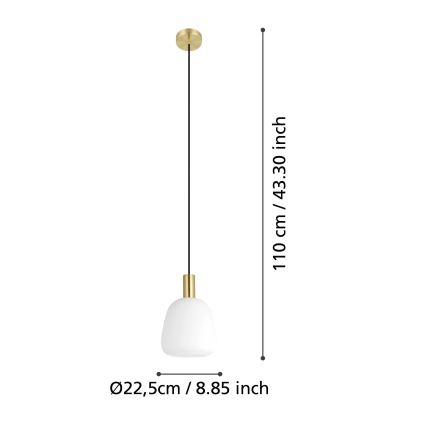 Eglo - Lestenec na vrvici 1xE27/40W/230V