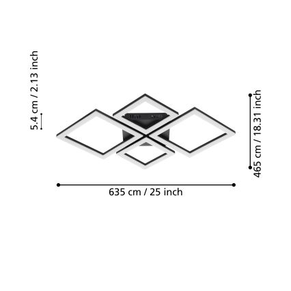 Eglo - LED Zatemnitvena stropna svetilka LED/42W/230V