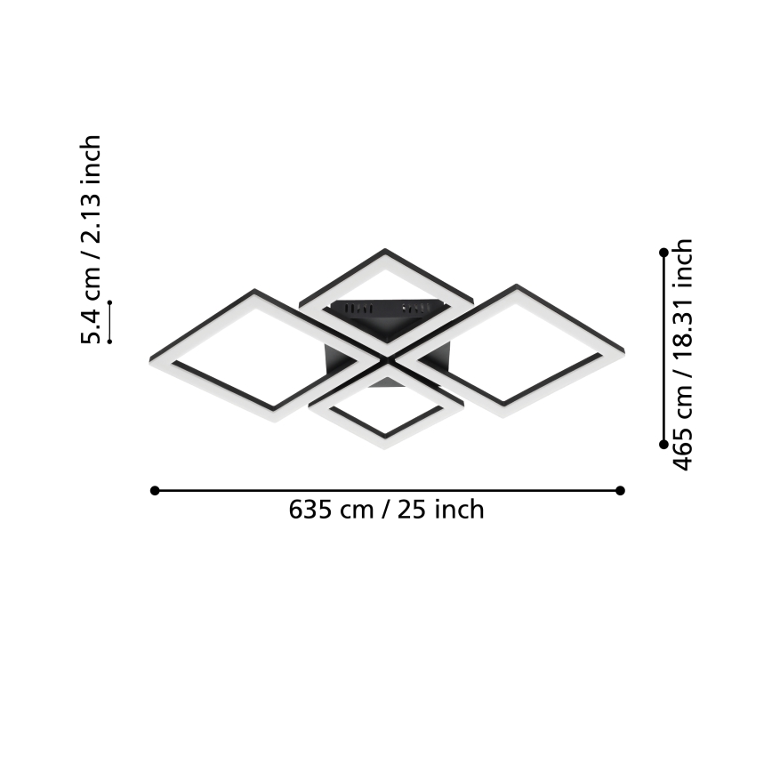 Eglo - LED Zatemnitvena stropna svetilka LED/42W/230V