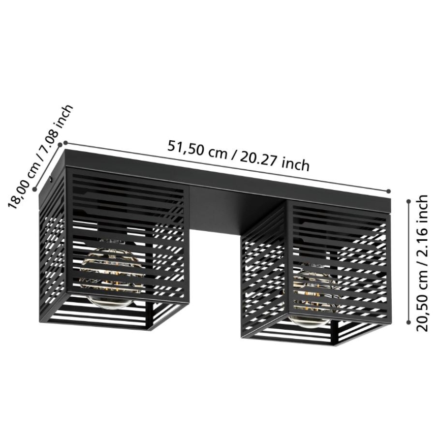 Eglo - Stropna svetilka 2xE27/40W/230V