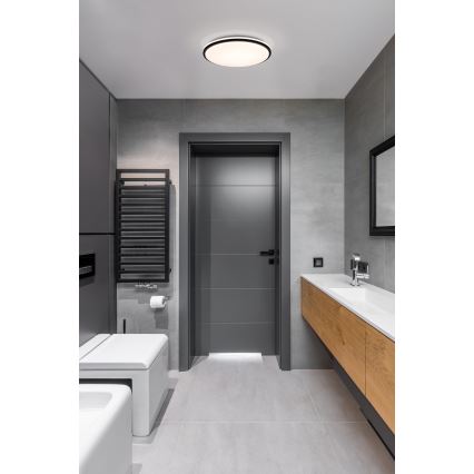 Eglo - LED Kopalniška stropna svetilka LED/15,6W/230V IP44 črna