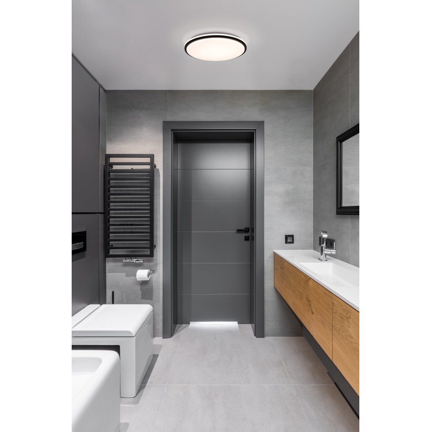 Eglo - LED Kopalniška stropna svetilka LED/15,6W/230V IP44 črna