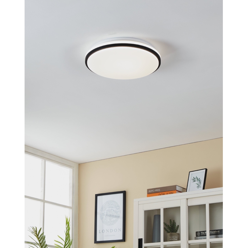Eglo - LED Kopalniška stropna svetilka LED/15,6W/230V IP44 črna