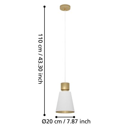 Eglo - Lestenec na vrvici 1xE27/40W/230V